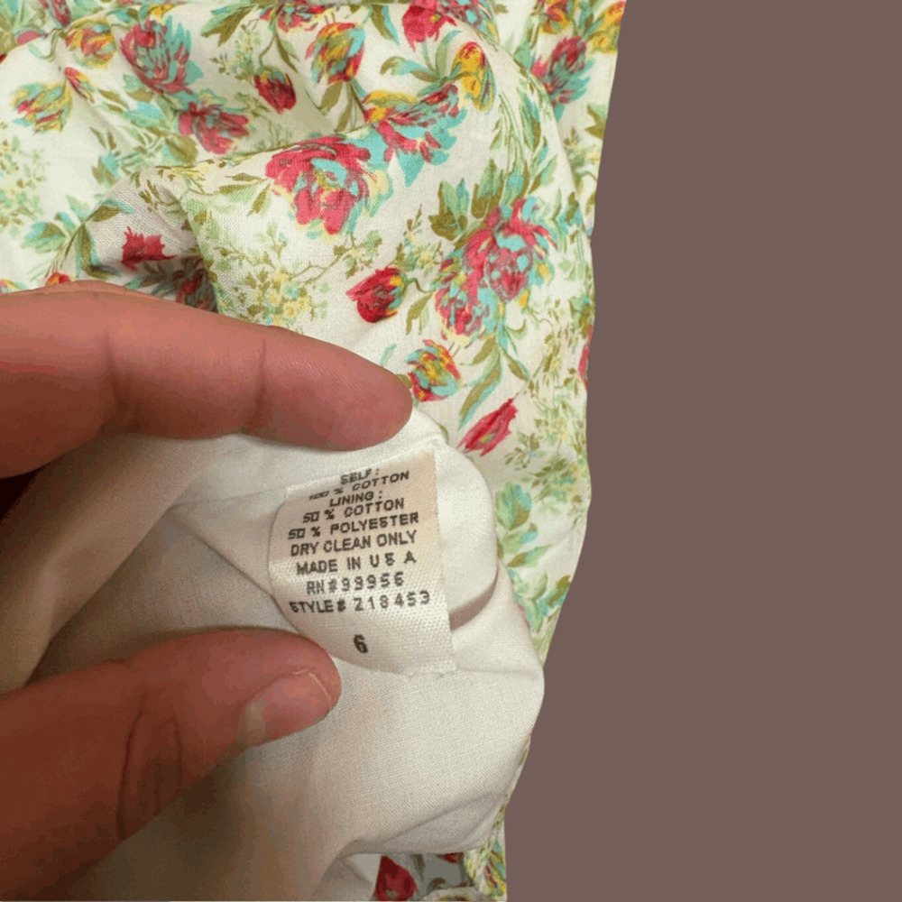 Shoshanna Midi Dress | Floral Ribbon Detail | Size 6 | Vintage - Picture 5 of 7